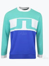 Men's Jones Crew Neck Sweatshirt Bright Aqua - J.LINDEBERG - BALAAN 2