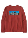 Women's Classic Graphic Logo Cotton Long Sleeve T-Shirt Red - PATAGONIA - BALAAN 3