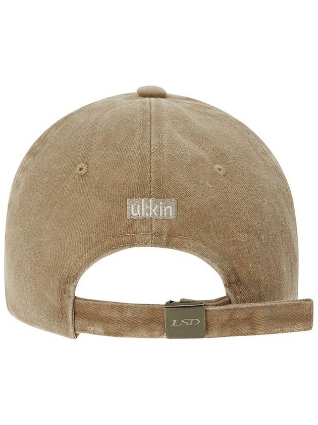 Runway Mugung Embroidery Pigment Ball Cap Beige - ULKIN - BALAAN 5