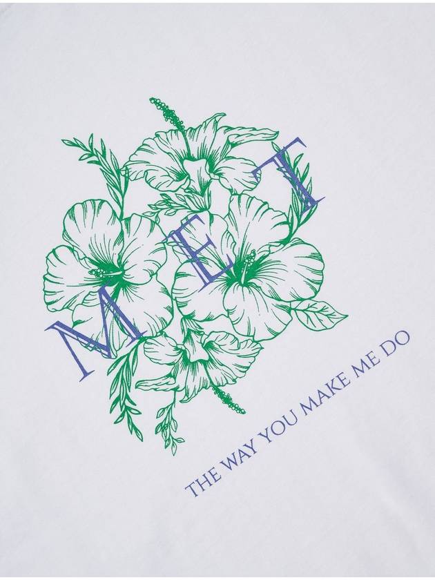MET Two tone Lettering Flower T Shirt White - METAPHER - BALAAN 6