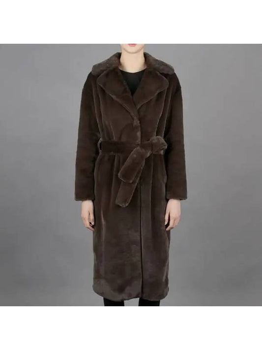 belt fur coat brown - HERNO - BALAAN 2