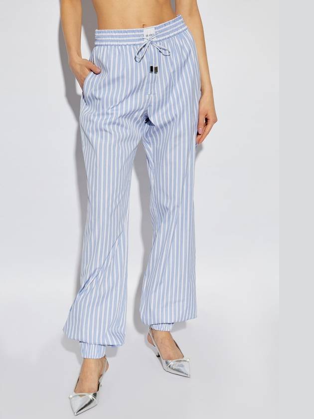 The Attico Trousers With Striped Pattern, Women's, Light Blue - THE ATTICO - BALAAN 3