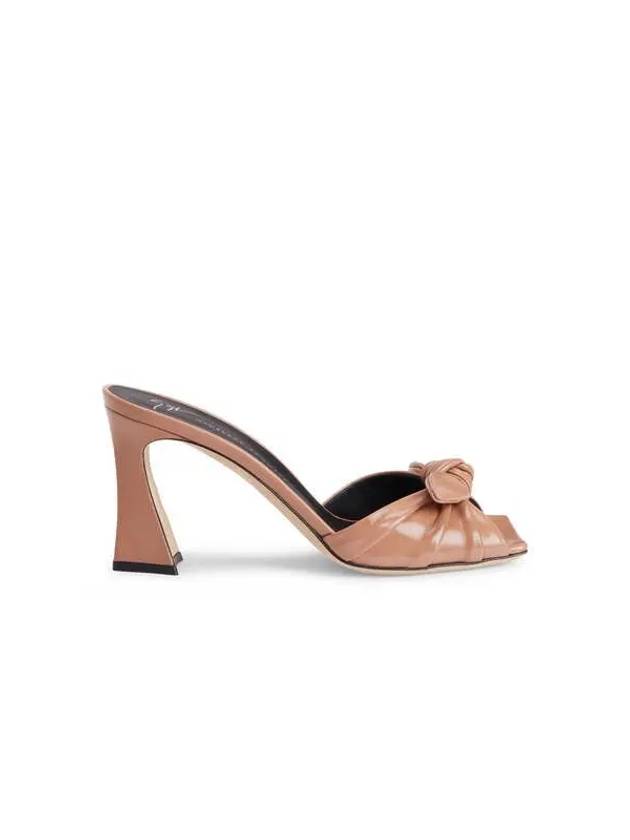 WOMEN Ribbon Detail Leather Heel Sandals Beige - GIUSEPPE ZANOTTI - BALAAN 1