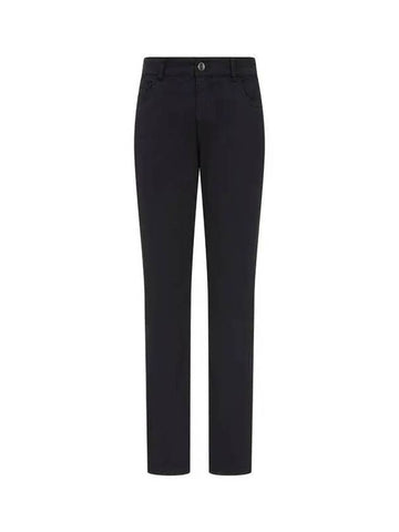 Women s Logo Patch Tapered Denim Pants Black - EMPORIO ARMANI - BALAAN 1