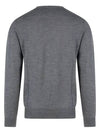 Logo Crew Neck Wool Knit Top Grey - POLO RALPH LAUREN - BALAAN 3