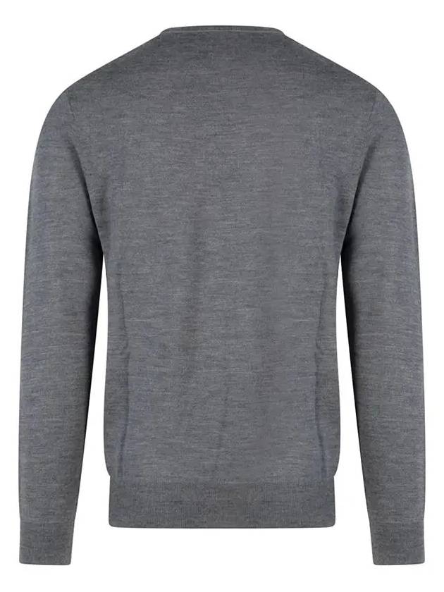 Logo Crew Neck Wool Knit Top Grey - POLO RALPH LAUREN - BALAAN 3