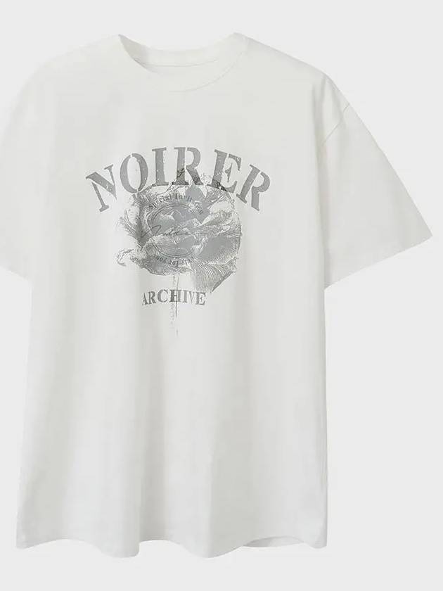 Archive Print Short Sleeve T-Shirt White - NOIRER - BALAAN 3