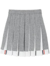 Lightweight Drop Back Double Fabric Mini Pleated Skirt Grey - THOM BROWNE - BALAAN 1