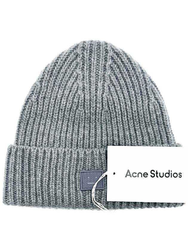 Mini Fancy PANSY Face Beanie Gray D40006 - ACNE STUDIOS - BALAAN 3