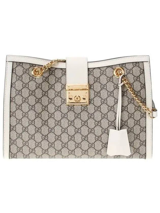 GG Padlock Supreme Medium Shoulder Bag White - GUCCI - BALAAN 2