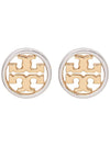 Miller Stud Earrings Silver Gold - TORY BURCH - BALAAN 2