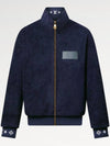 1AGLXL Leather Patch Fleece Blouson Jacket - LOUIS VUITTON - BALAAN 1