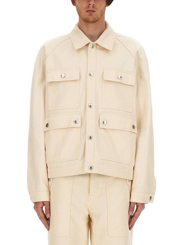 Straight Collar Cotton Shirt Jacket MM02114WW5007 - MAISON KITSUNE - BALAAN 2