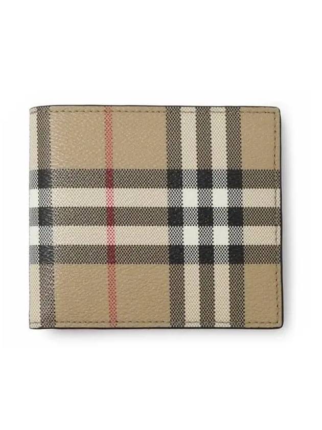 Check Motif Half Wallet Beige - BURBERRY - BALAAN 2