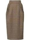 Women's Houndstooth Wool H Line Skirt Camel - MAISON MARGIELA - BALAAN 2