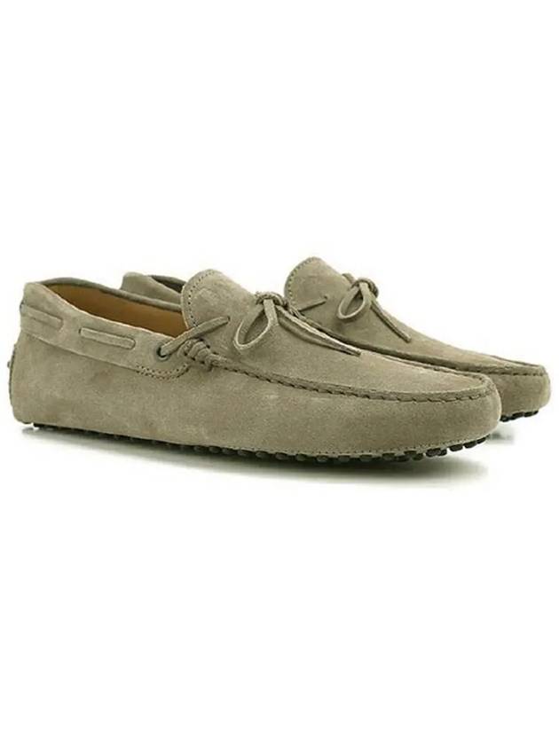 Men's Gommino Suede Driving Shoes Beige - TOD'S - BALAAN 3