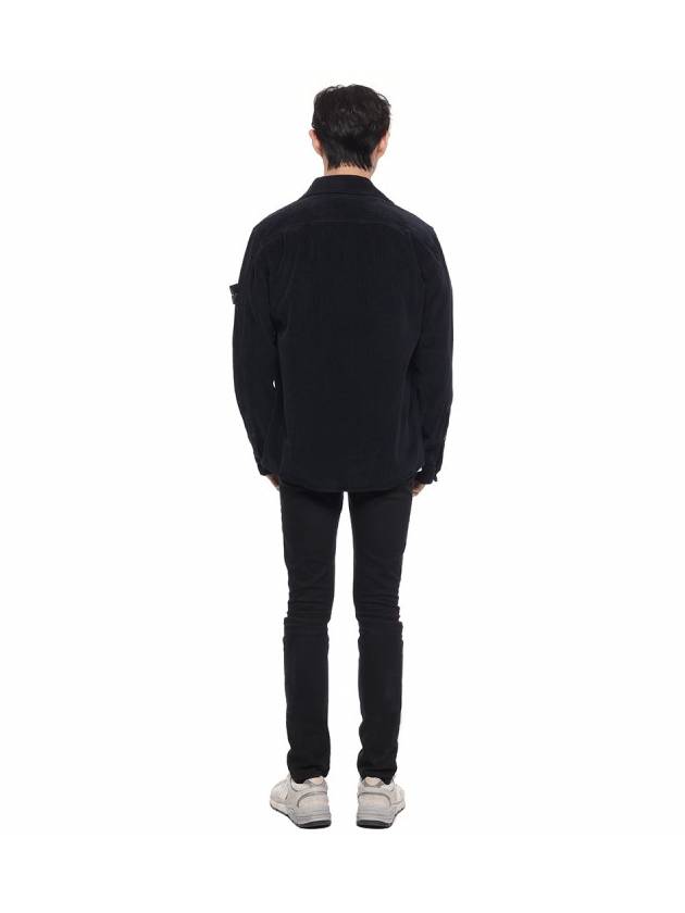 Cotton Corduroy 400 TC Over Long Sleeve Shirt Navy - STONE ISLAND - BALAAN 6