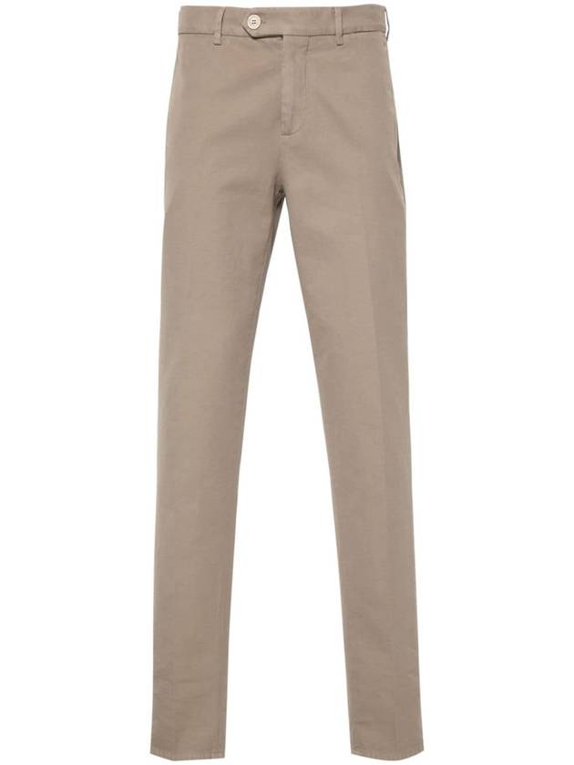 Cotton Chino Straight Pants Brown - BRUNELLO CUCINELLI - BALAAN 2