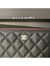 Medium Classic Clutch Bag Caviar Leather & Silver Black - CHANEL - BALAAN 4