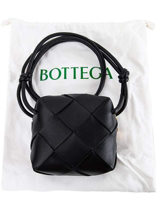 Cassette Intrecciato Mini Shoulder Bag Black - BOTTEGA VENETA - BALAAN 8