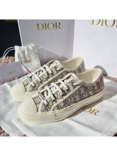 Dior Women s Work Sneakers STONE GRAY 36 5 SIZE KCK211OBES33G - CELINE - BALAAN 1