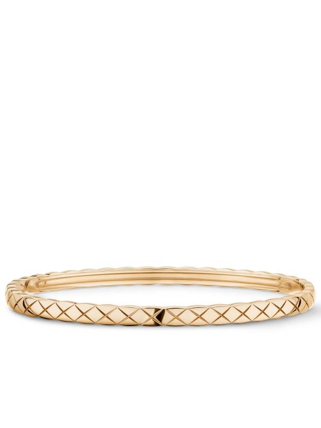 Coco Crush Bracelet Quilted Motif Mini 18K Beige Gold - CHANEL - BALAAN 2