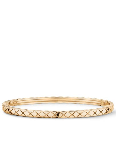 Coco Crush Quilted Motif Mini Bangle Bracelet Gold - CHANEL - BALAAN 2