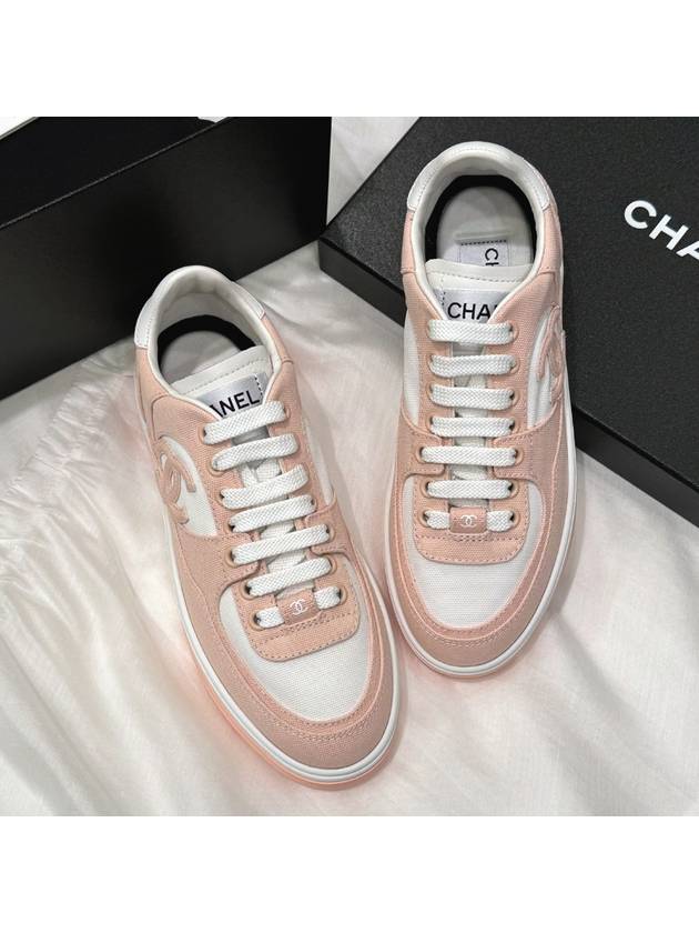 women sneakers jenny wear suede tennis peach pink - CHANEL - BALAAN 2