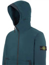 Men's Wappen Patch Softshell Zip Up Hoodie Dark Green - STONE ISLAND - BALAAN 5