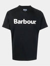 Men's Logo Print Short Sleeve T-Shirt Black - BARBOUR - BALAAN 2