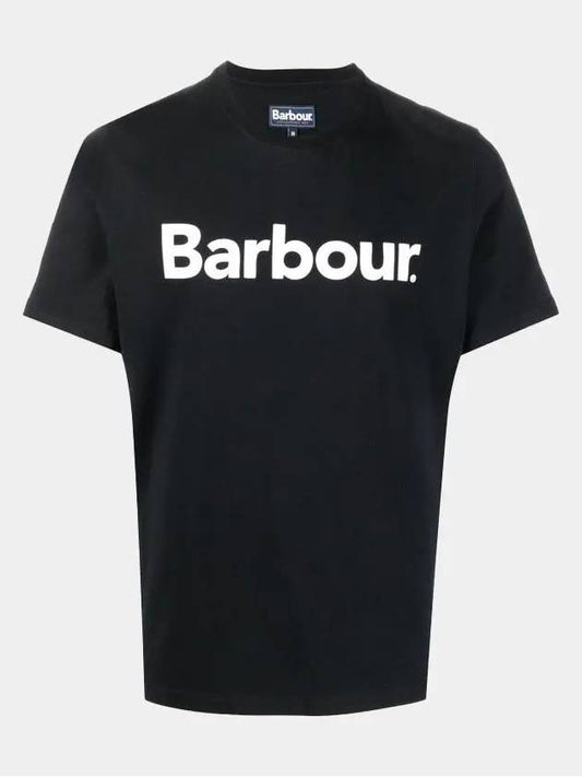 Men's Logo Print Short Sleeve T-Shirt Black - BARBOUR - BALAAN 2