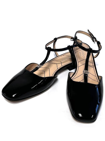 Ballet leather flat shoes 754136 BK000 black - GUCCI - BALAAN 1