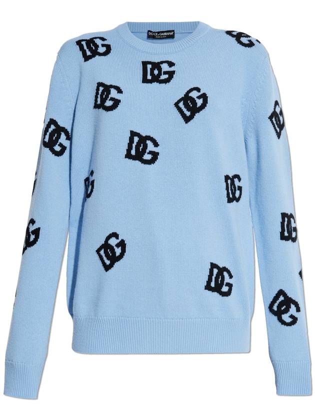 Dolce & Gabbana Wool Sweater, Women's, Blue - DOLCE&GABBANA - BALAAN 1