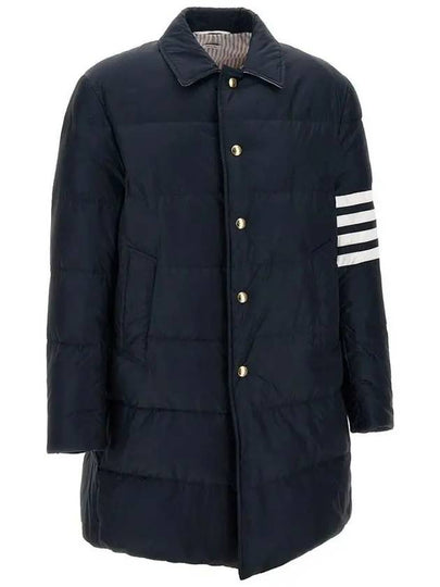 Men's 4 Bar Stripe Matte Finish Padding Navy - THOM BROWNE - BALAAN 2