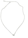 V Logo Signature Metal Necklace Silver - VALENTINO - BALAAN 1