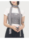 RIBBON KNIT TUBE TOP MELANGE GRAY - ZIZEMUSEUM - BALAAN 2