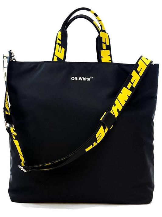 OffWhite Logo Print Shopper Bag Black OMNA174F22FABOO11001 - OFF WHITE - BALAAN 1