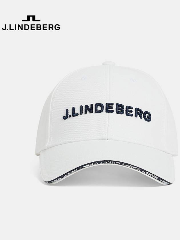 Harry Embroidered 3D Logo Ball Cap White - J.LINDEBERG - BALAAN 3