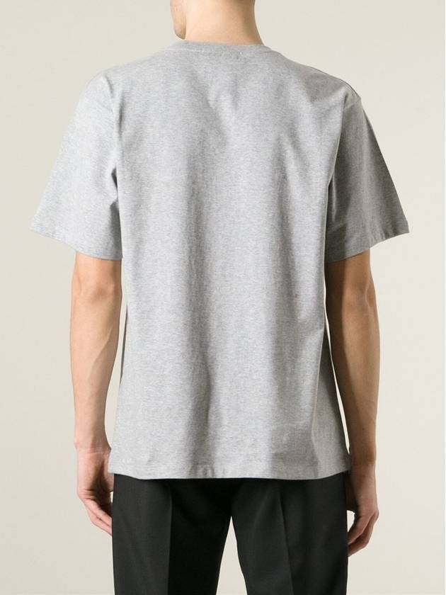 77 Logo Print Short Sleeve T-Shirt Grey - MSGM - BALAAN 4