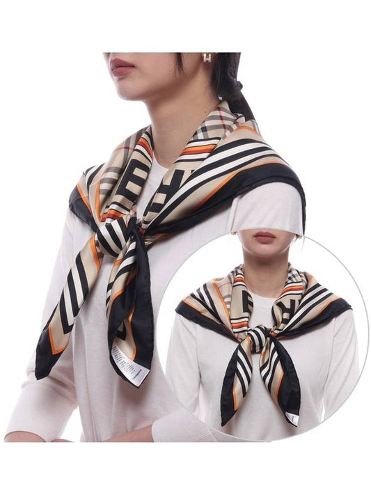 Montage Print Silk Square Scarf Archive Beige - BURBERRY - BALAAN 2