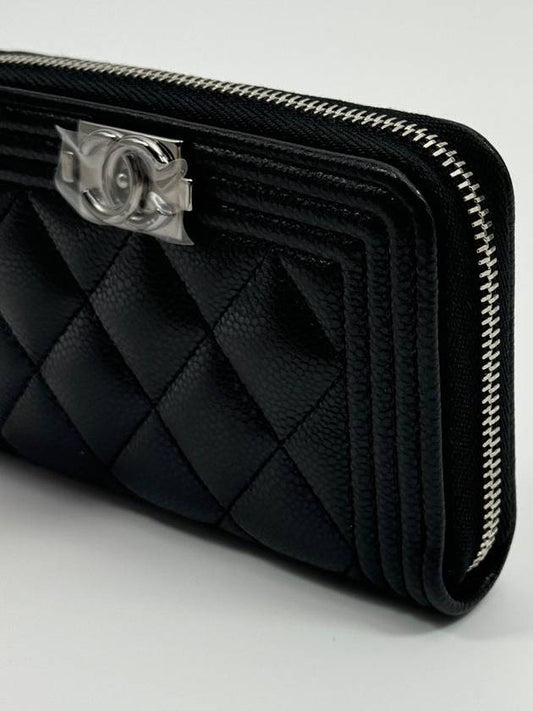 Domestic Boy zipper card wallet black caviar AP4018 B16895 94305 - CHANEL - BALAAN 2