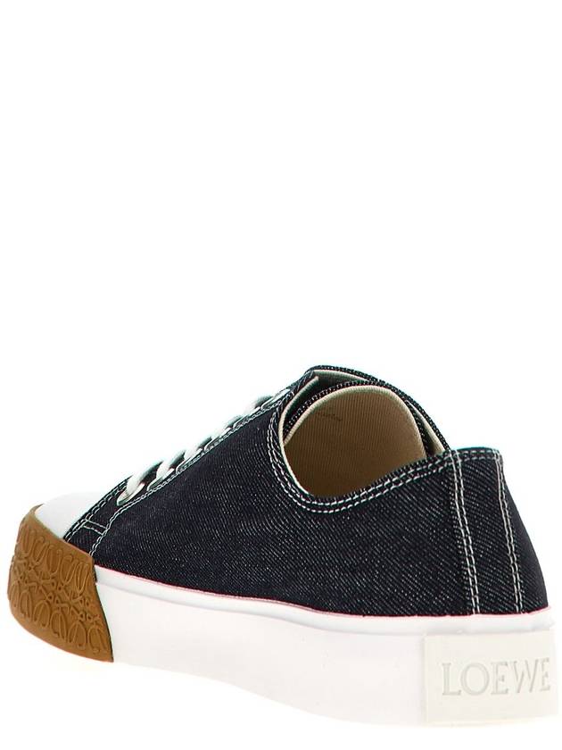 Bloc Denim Low Top Sneakers Raw Denim - LOEWE - BALAAN 4