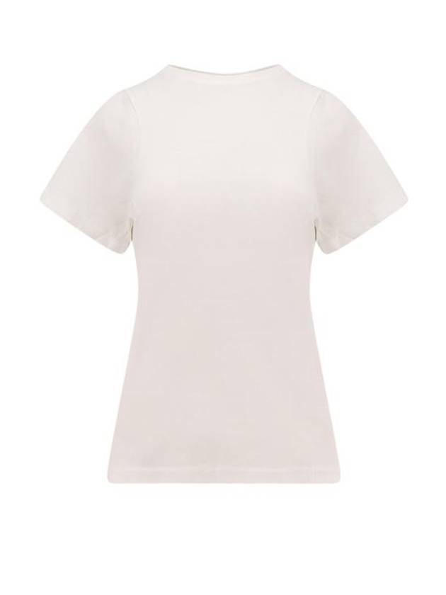 Embroidered Logo Cotton Short Sleeve T-Shirt White - TOTEME - BALAAN 2