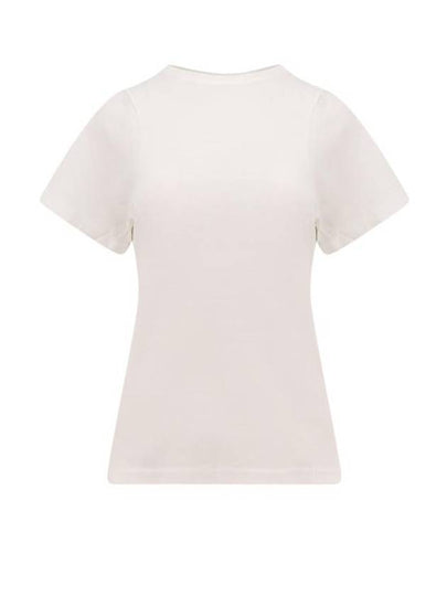 Embroidered Logo Cotton Short Sleeve T-Shirt White - TOTEME - BALAAN 2