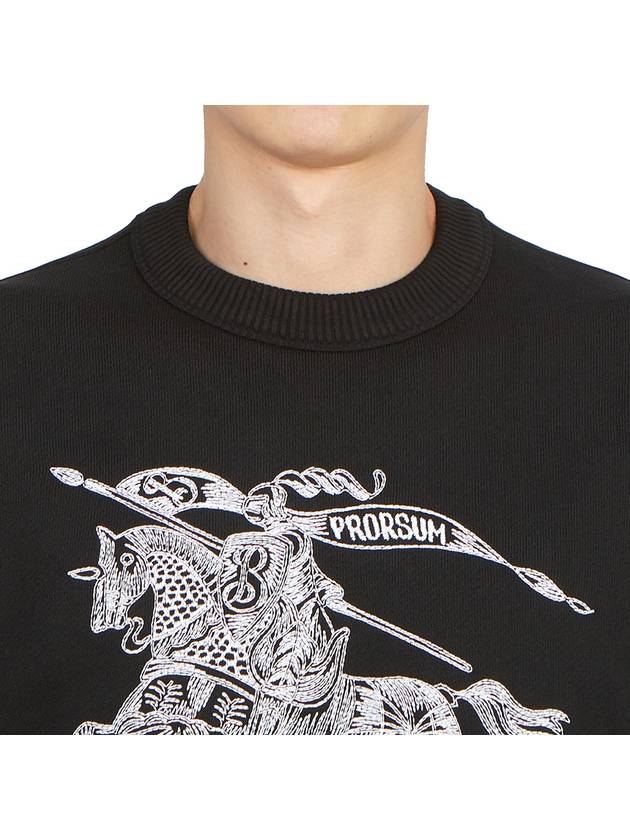 Embroidered EKD Logo Sweatshirt Black - BURBERRY - BALAAN.