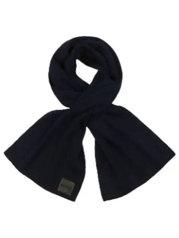 Boss logo patch wool blend muffler scarf - HUGO BOSS - BALAAN 1