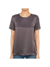 Rebecca Acetate Short Sleeve T-Shirt Charcoal - MAX MARA - BALAAN 1