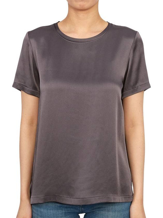 Rebecca Acetate Short Sleeve T-Shirt Charcoal - MAX MARA - BALAAN 1