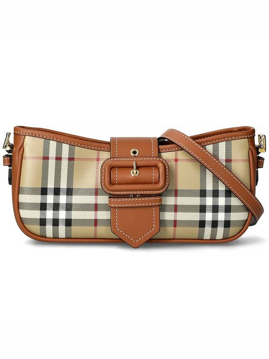 Buckle Strap Check Sling Shoulder Bag Beige - BURBERRY - BALAAN 2