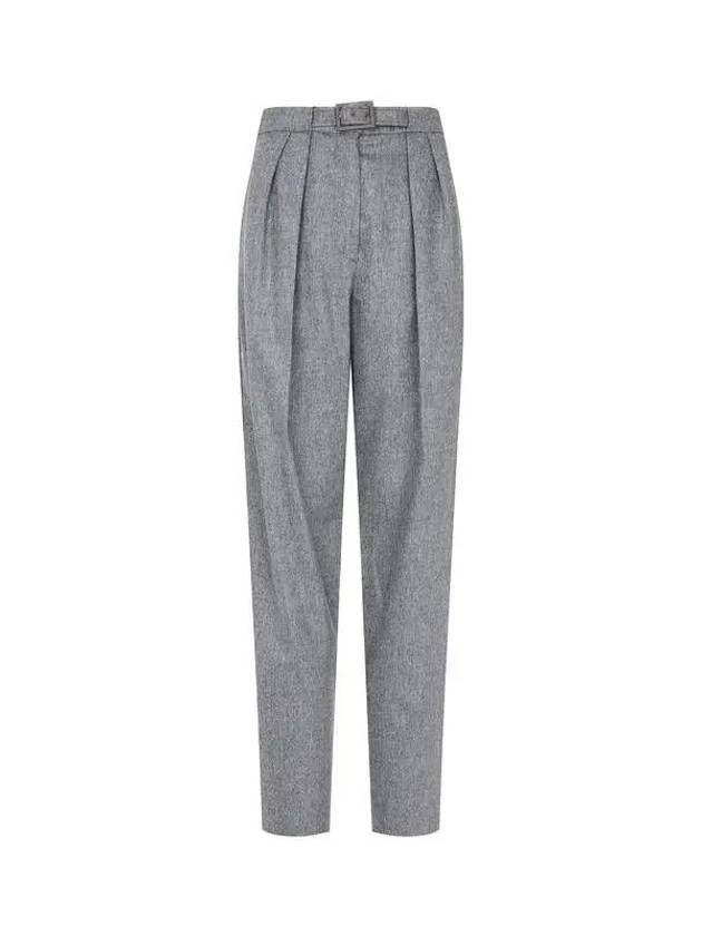 Women s Belt Closure Cash Wool Pants Melange Gray 270761 - EMPORIO ARMANI - BALAAN 1